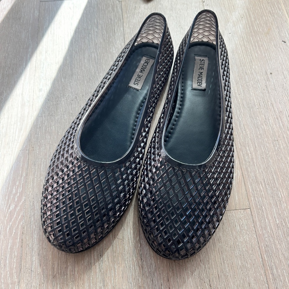 Steve Madden Black Mesh Women's Flats